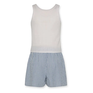 AO76 - La Pajama gestreifter Pyjama | Blau