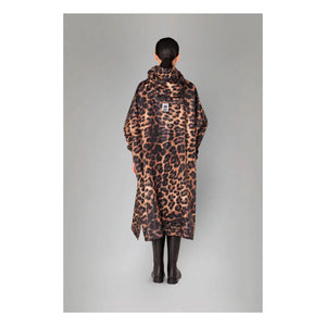 Rainkiss - Dunkler Leopard Wasserdichter Poncho - Damenkollektion | Braun
