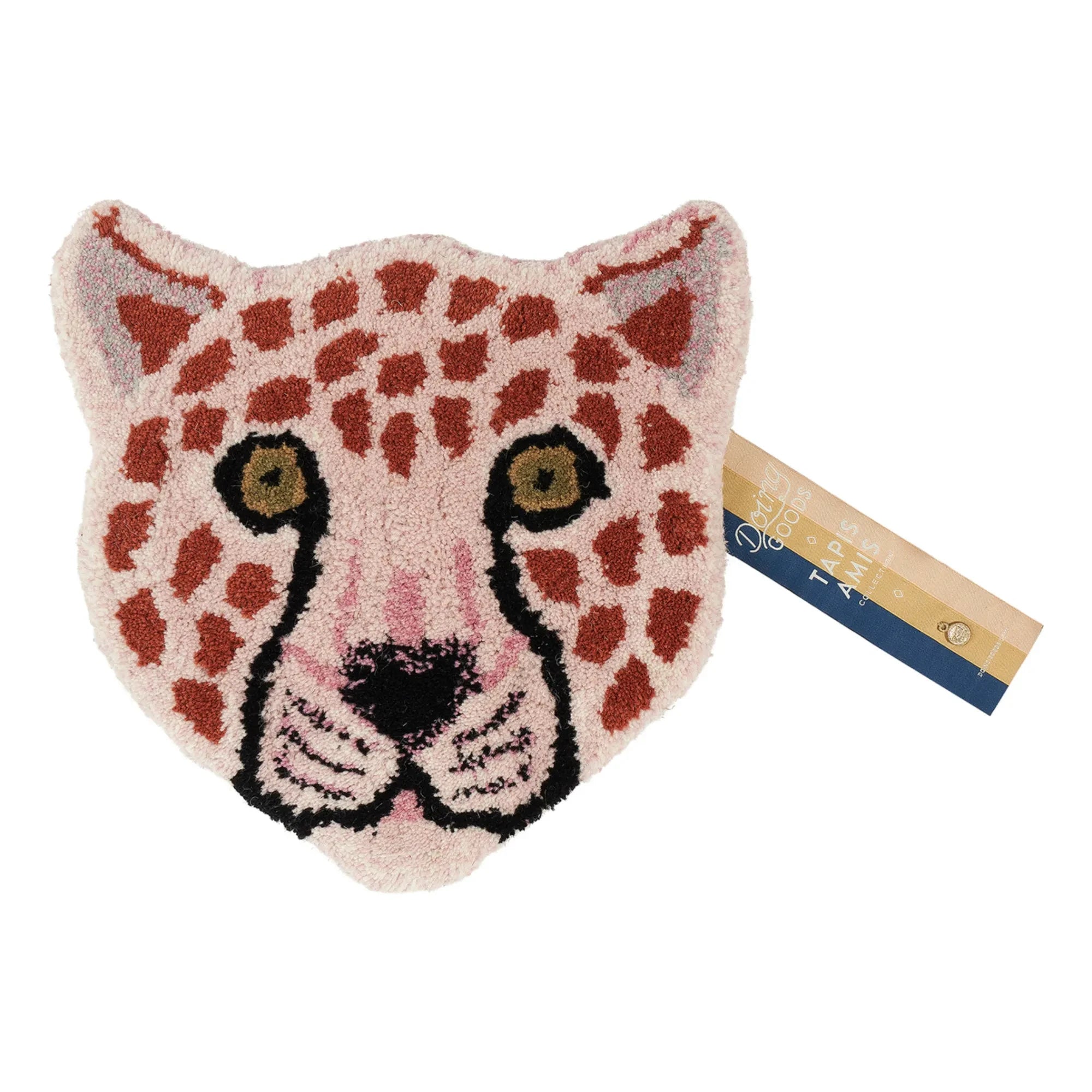Doing Goods - Rosa Leopardenkopf-Wollteppich | Rosa