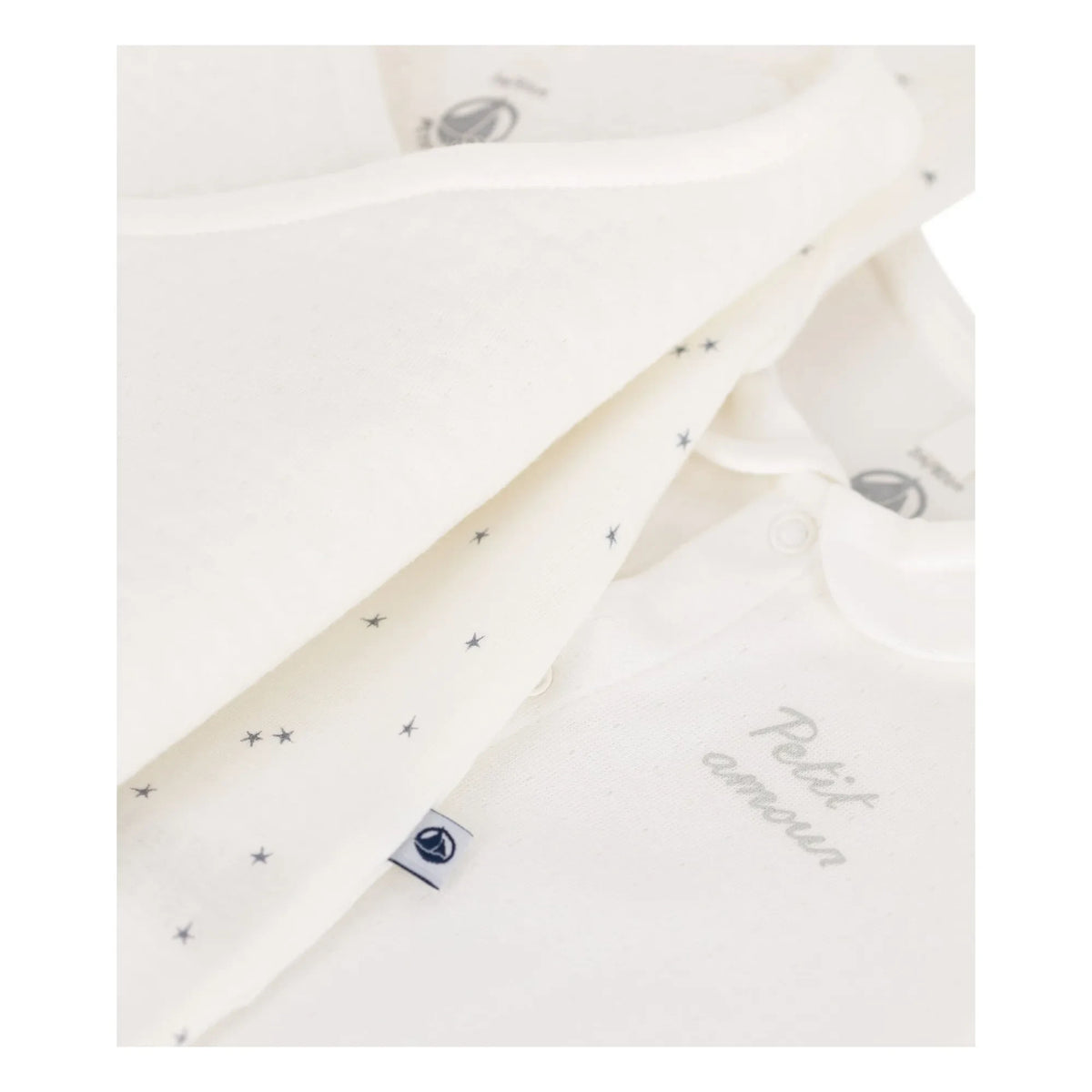 Petit Bateau – Mutterkoffer Herzen Bio-Baumwolle | Ecru