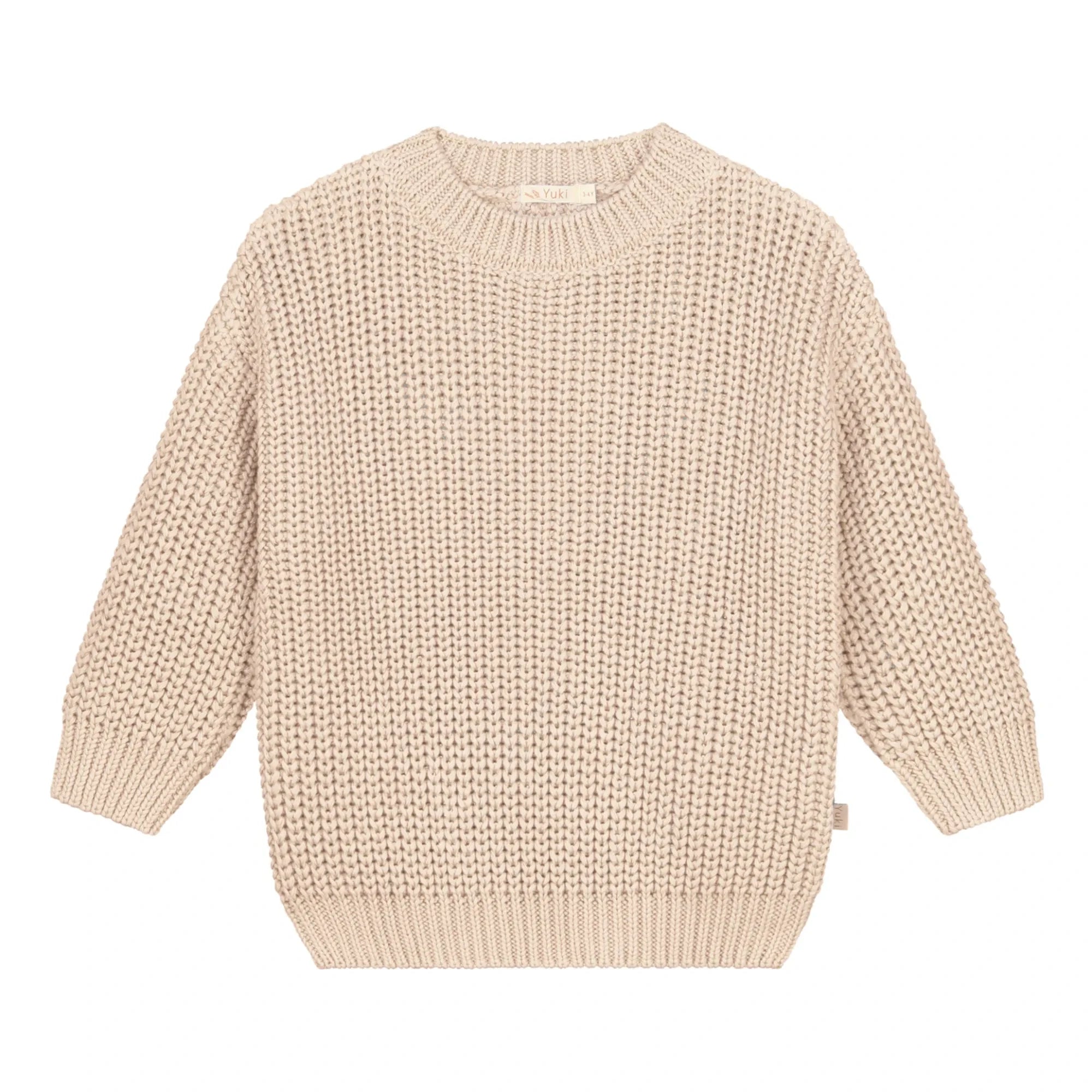 Yuki – Dicker Pullover aus Bio-Baumwolle | Ecru