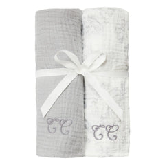 Tartine et Chocolat - Toile de Jouy Windeln - 2er-Set | Grau