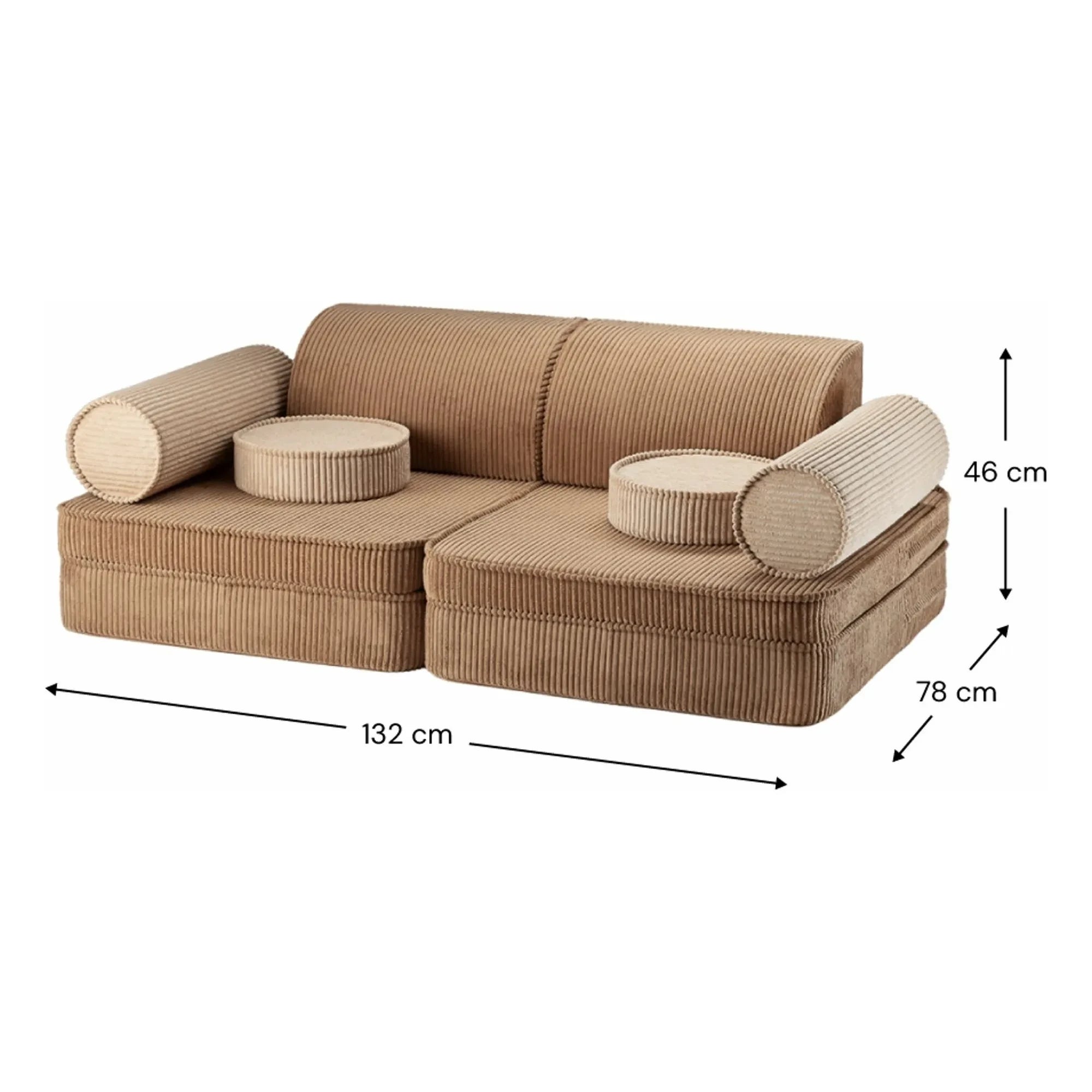 Wigiwama - Modulares Samtsofa | Braun