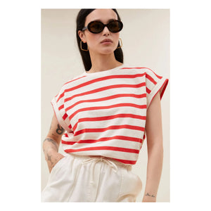 By Bar - Tobi Pamuk Matrosen T-Shirt | Rot