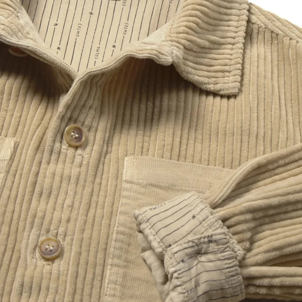 Cozmo - Dakark Overshirt aus Bio-Baumwoll-Cord | Beige