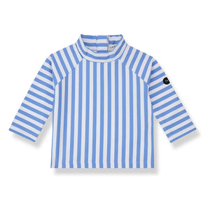 1+ in the family - Telmo Gestreiftes UV-Schutz-T-Shirt | Hellblau