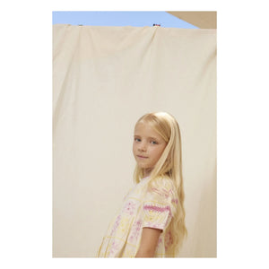 Bebe Organic - Besticktes Lätzchenkleid Alba | Gelb