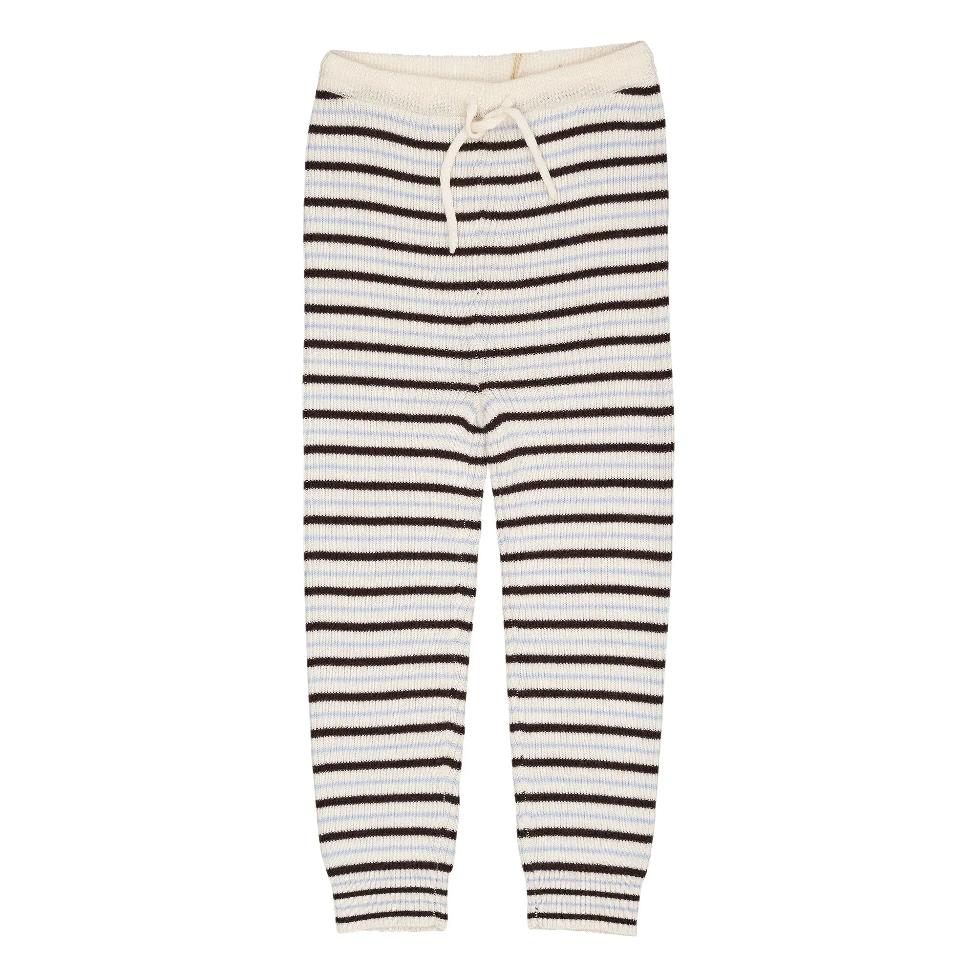 Copenhagen Colors – Leggings aus Merinowolle mit Streifen | Braun