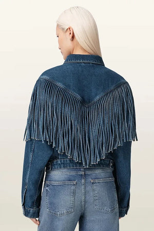 AllSaints kadın denim ceket MARLENE
