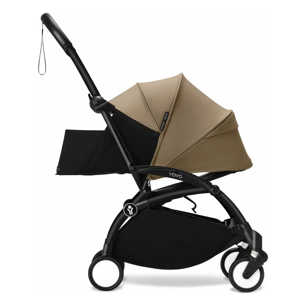 Stokke® - YOYO³ 0+ Neugeborenen-Kinderwagen Schwarzes Gestell | Toffee