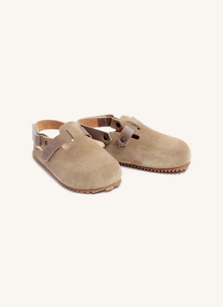 Pèpè - Beige Wildleder-Pantoletten