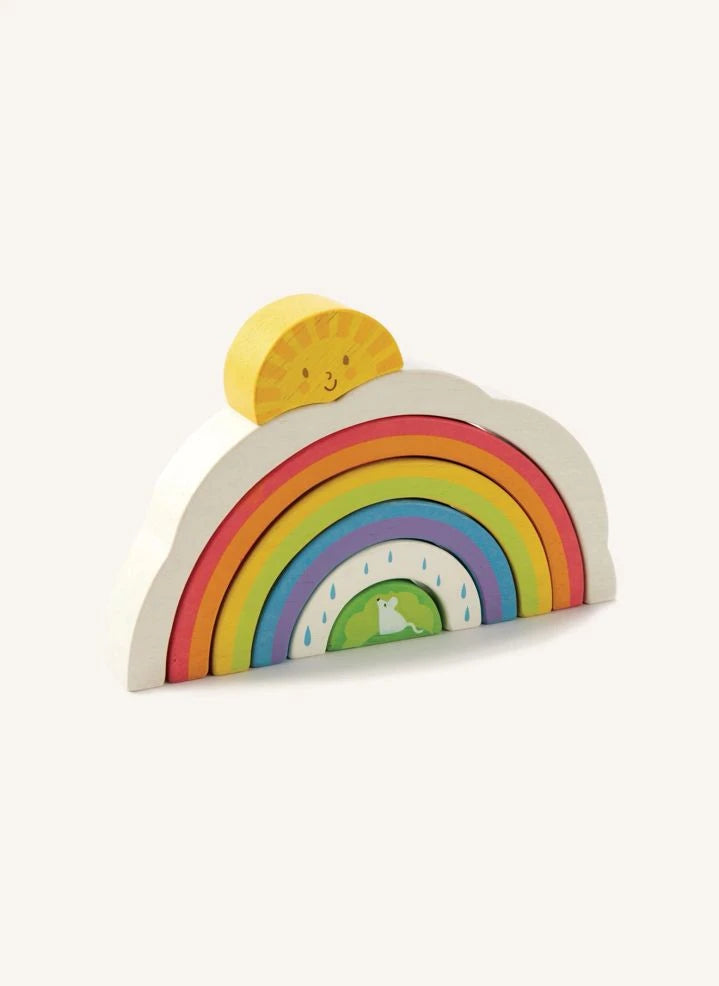 Tender Leaf Toys - Stapelbarer Regenbogen