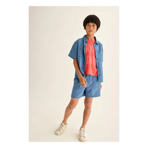 Cozmo - Denim Wolf Bermuda Shorts | Blau