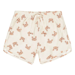 Rylee + Cru - Krabben-Badeshorts aus recycelter Faser | Ecru