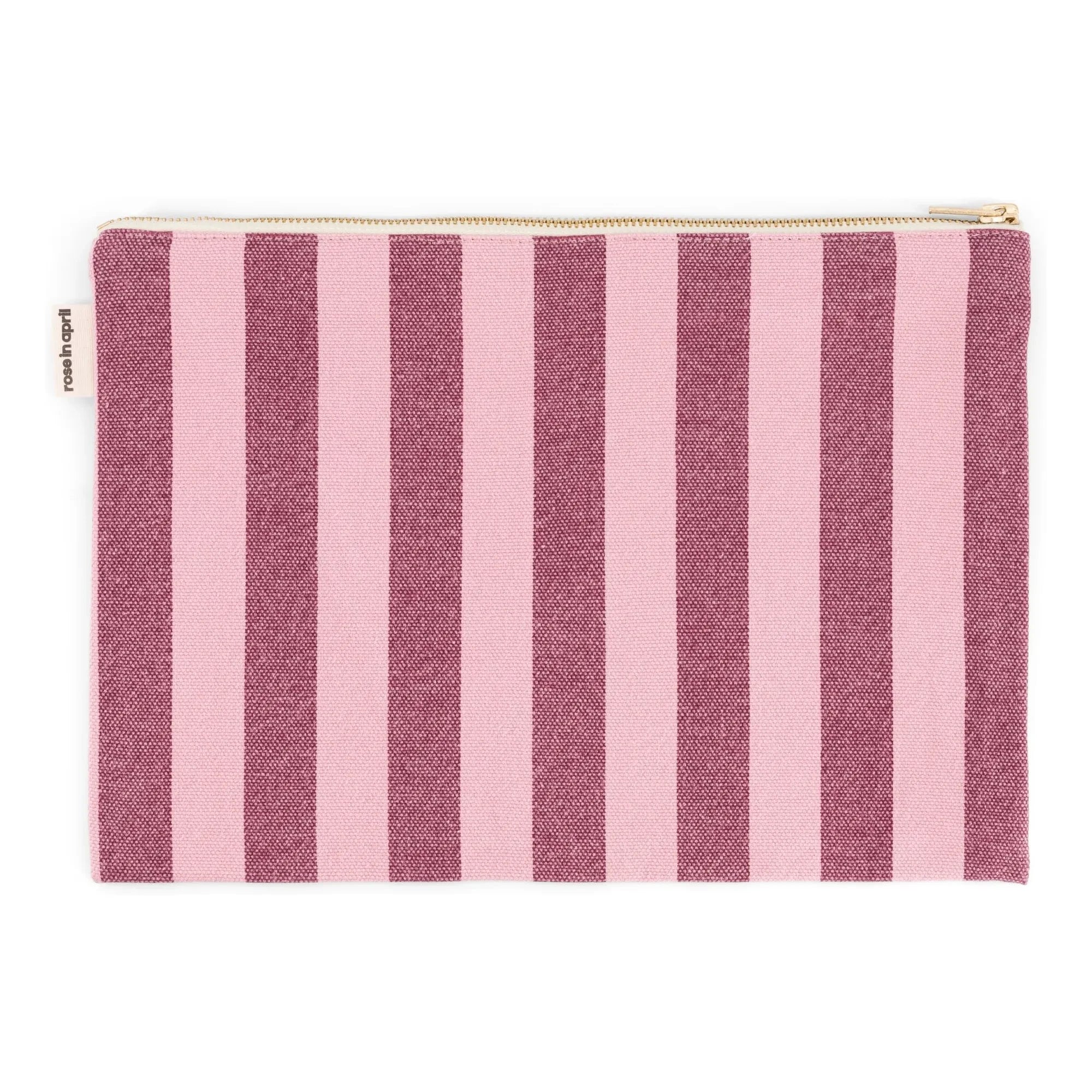 Rose in April - Lili Gestreifte Clutch | Pink