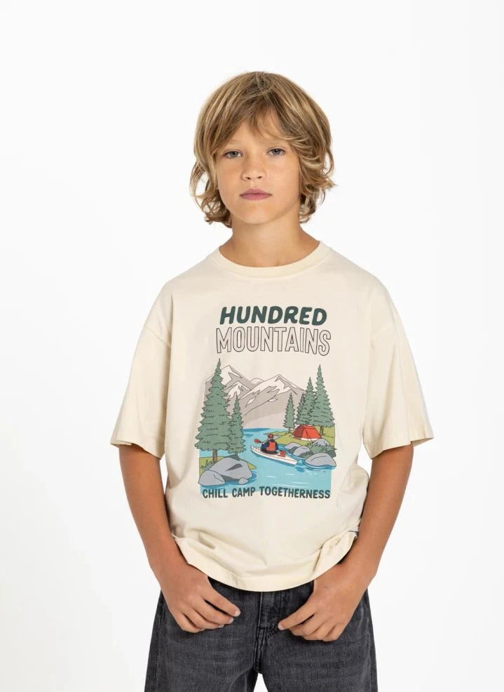 Hundred Pieces - Finn Chill Camp Organic Baumwoll-T-Shirt | Beige