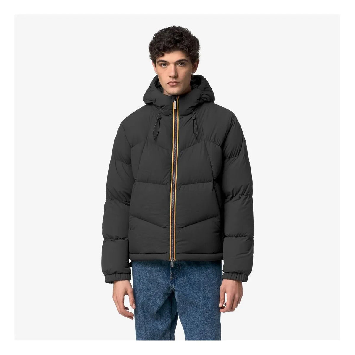 K-way - Quill Elegante Nylon-Steppjacke mit Füllung | Schwarz