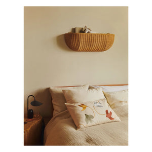 Ferm Living Kids - Swif Bird besticktes Kissen | Beige