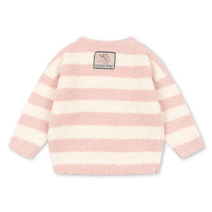 Konges Sløjd - Softy Gestreifter Plüschpullover | Rosa