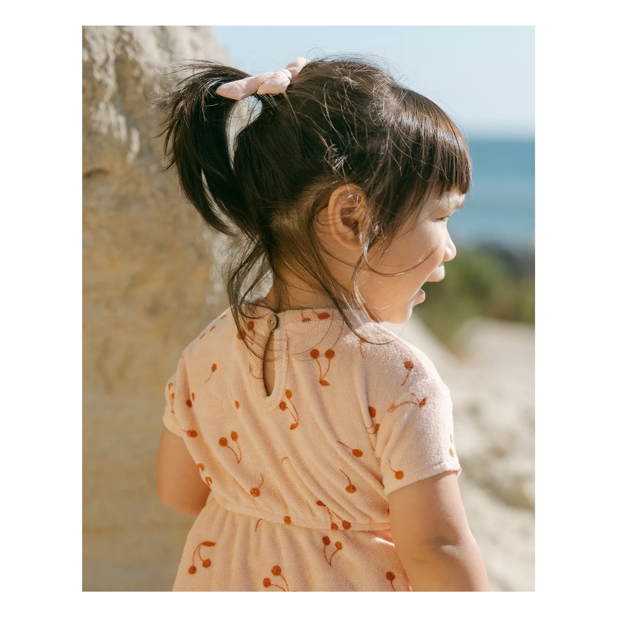 Quincy Mae - Frottee Kleid | Hellrosa
