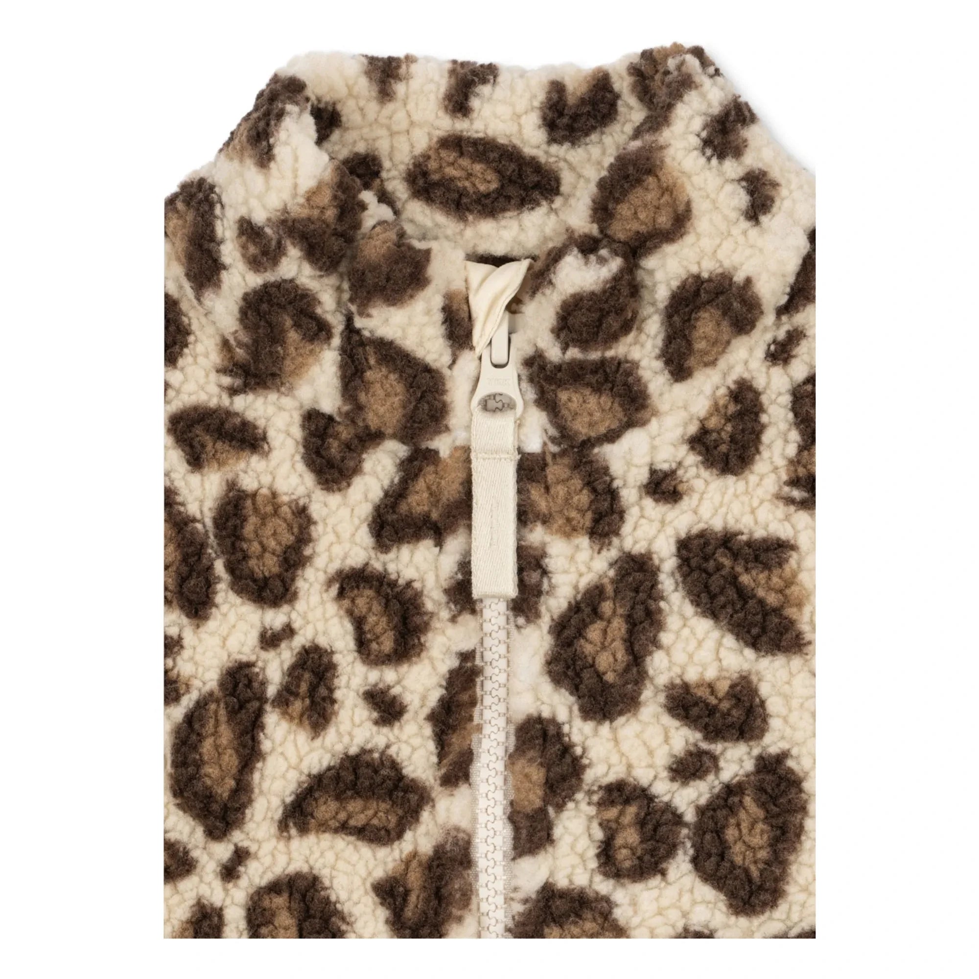 Konges Sløjd - Recycelte Faser Jody Leopard Sherpa Jacke | Beige