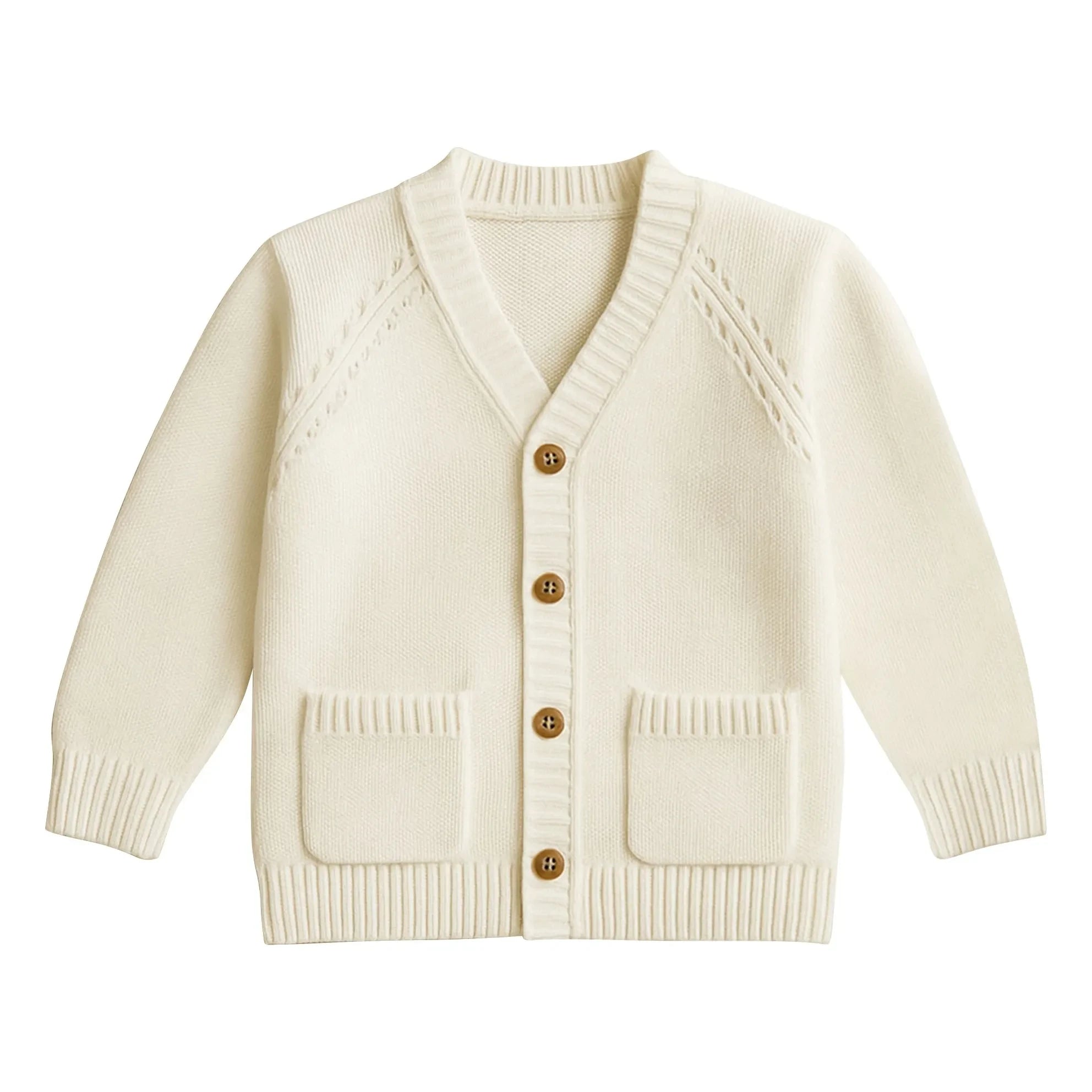 Lililotte - Victor Bio-Baumwoll-Strickjacke | Naturweiß