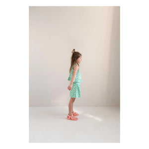 Jenest – Shorts aus Bio-Baumwolle mit Blumenmuster für den Sommer | Türkis