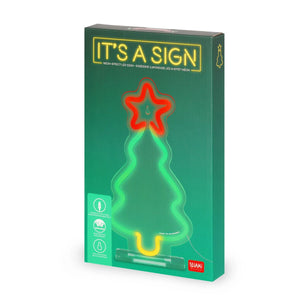Legami - Neon-Effekt LED Lampe - Weihnachtsbaum - Es ist ein Zeichen