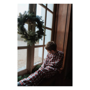 Risu Risu - Lao-kariertes Bio-Baumwoll-Pyjama | Rot