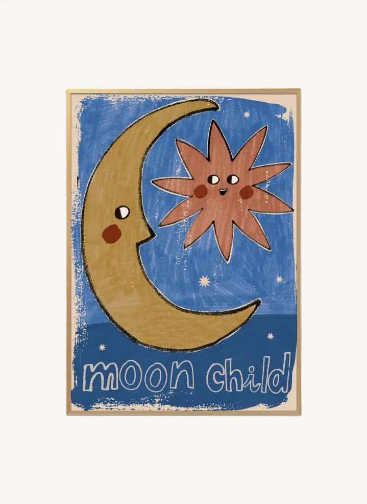 Studio Loco - "Moon Child" Poster | Blau