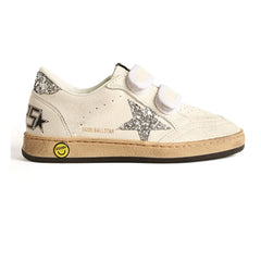 Golden Goose - Ballstar Glitzer-Sneakers mit Klettverschluss | Silber