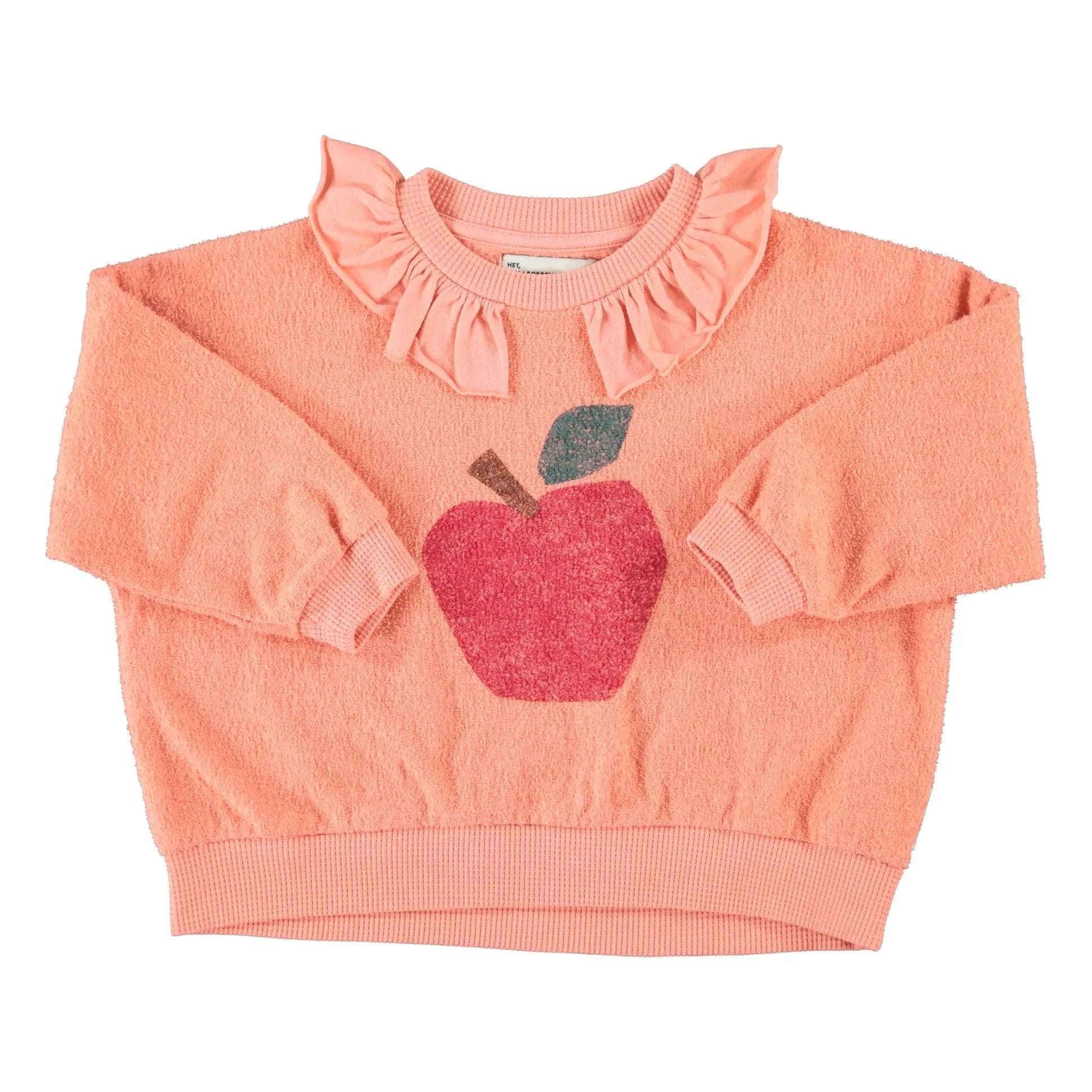 Piupiuchick - The Lunch Club Frottee-Sweatshirt aus Bio-Baumwolle | Koralle