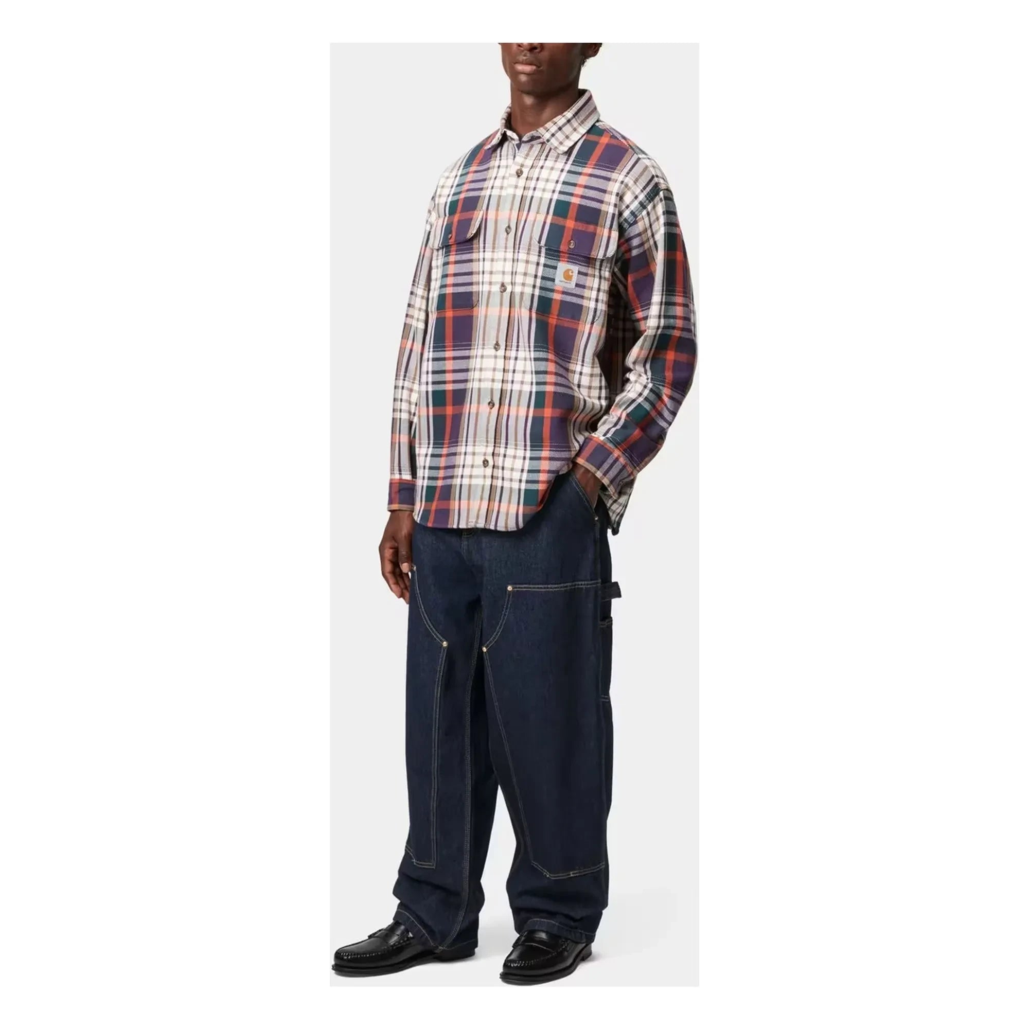 Carhartt WIP – Nash Wide-Leg Jeans mit doppelter Knieverstärkung | Raw Denim