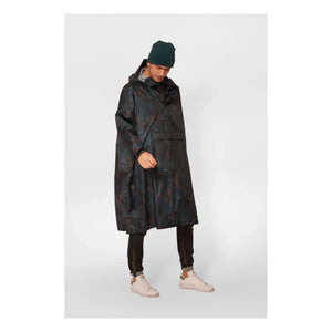 Rainkiss - Art Camo Wasserdichter Poncho | Schwarz