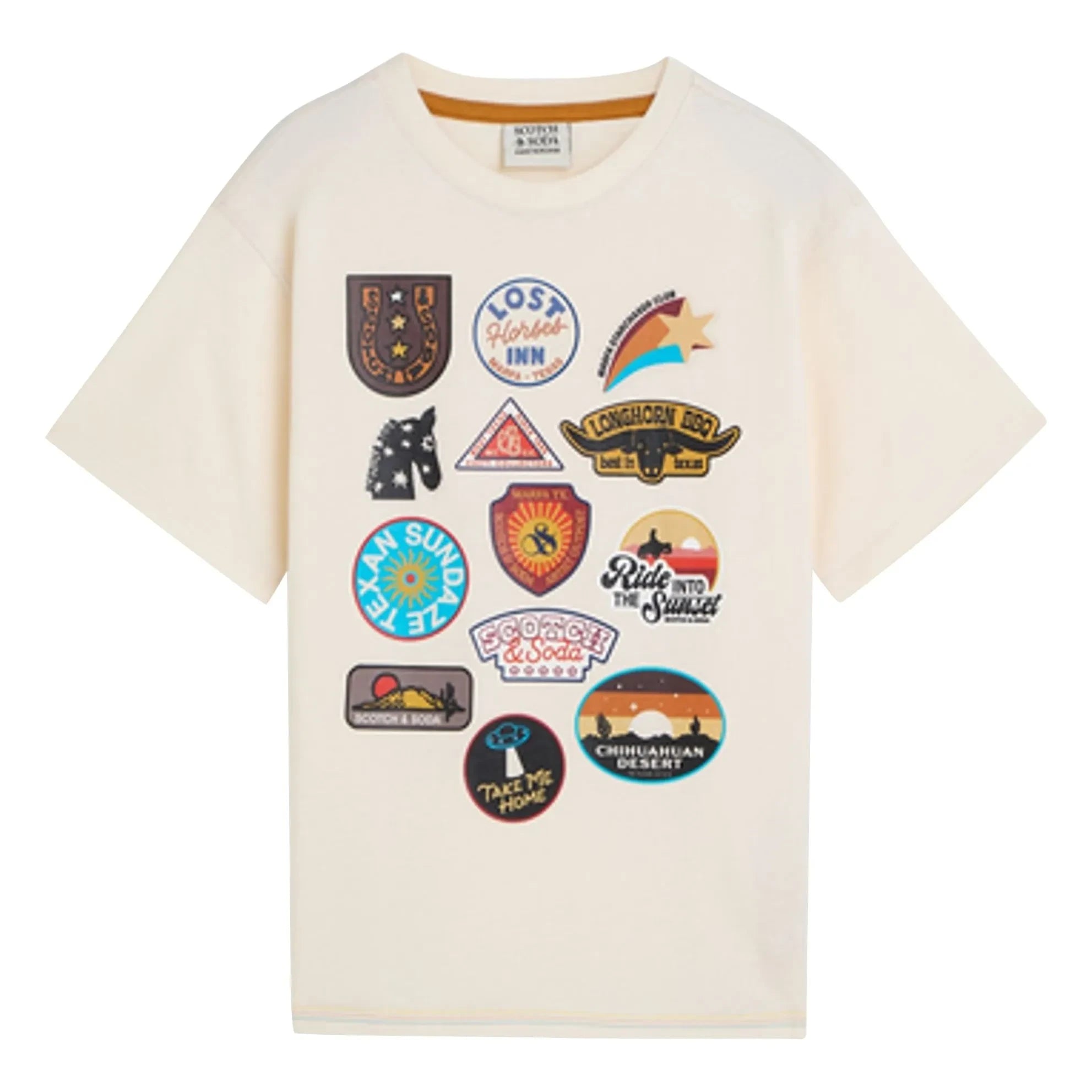 Scotch & Soda – T-Shirt aus Bio-Baumwolle | Ecru
