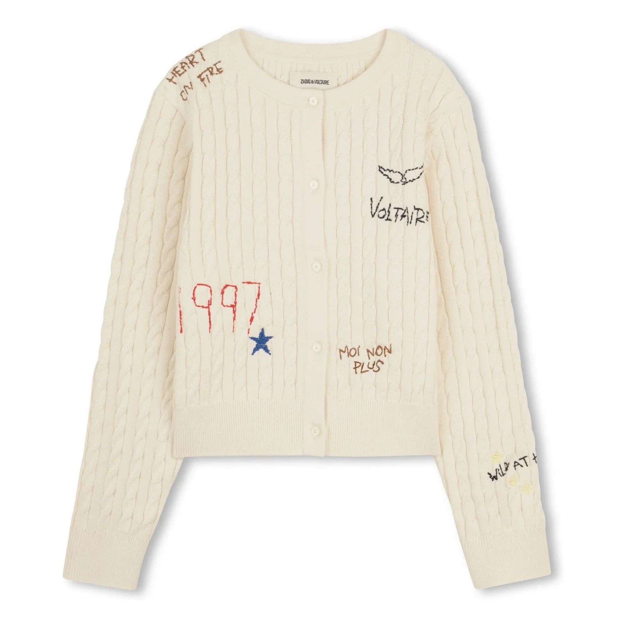 Zadig & Voltaire - Strickjacke mit Etikett | Elfenbein