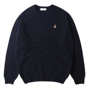 Edmmond Studios - Light Special Duck Merino Wollpullover | Marineblau