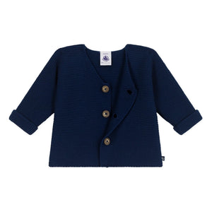 Petit Bateau - Barby Strickjacke aus Bio-Baumwolle | Marineblau