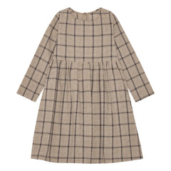 brunobruno nation - Vita Kleid Leinen und Bio-Baumwolle Karos | Braun