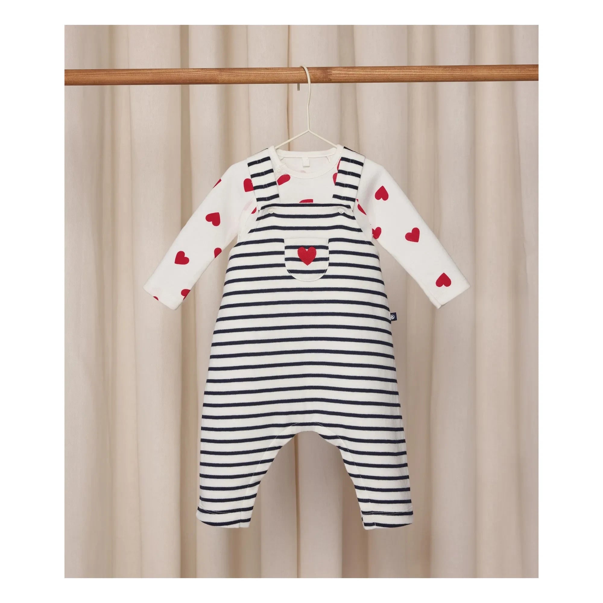 Petit Bateau - Body und Strampler Set | Weiß