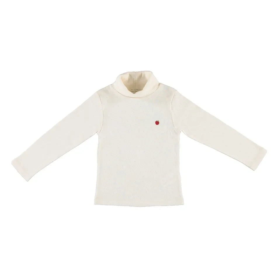Bebe Organic - Zopfmuster-Pullover aus Bio-Baumwolle mit Apfelmuster | Ecru