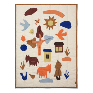Ferm Living Kids - Village Baumwolldecke
