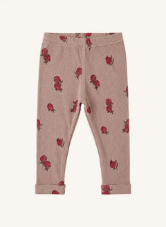Studio Bohème - Rom Pom Nar Relief Organic Cotton Leggings | Beige