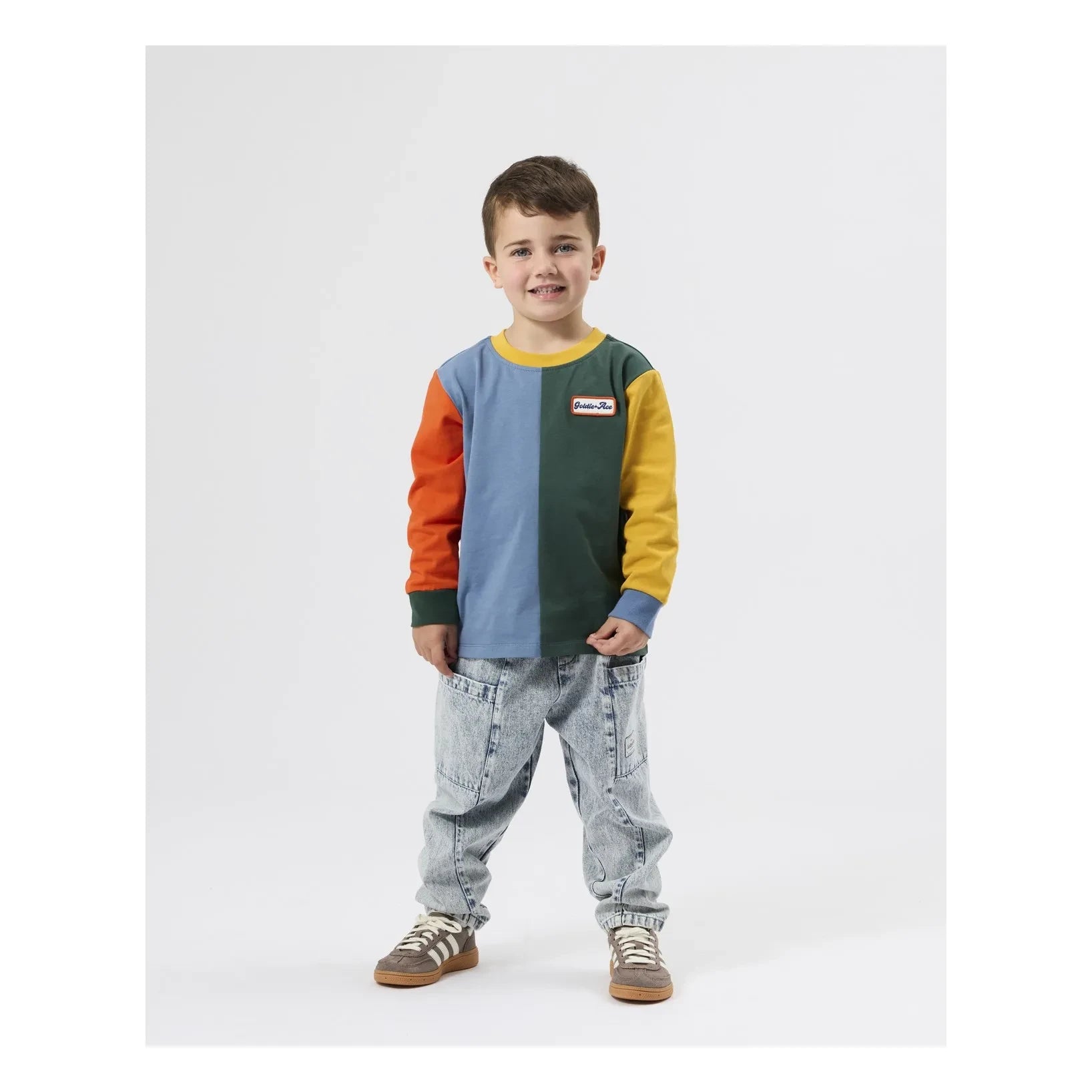 Goldie + Ace - Colour-Block T-Shirt | Orange
