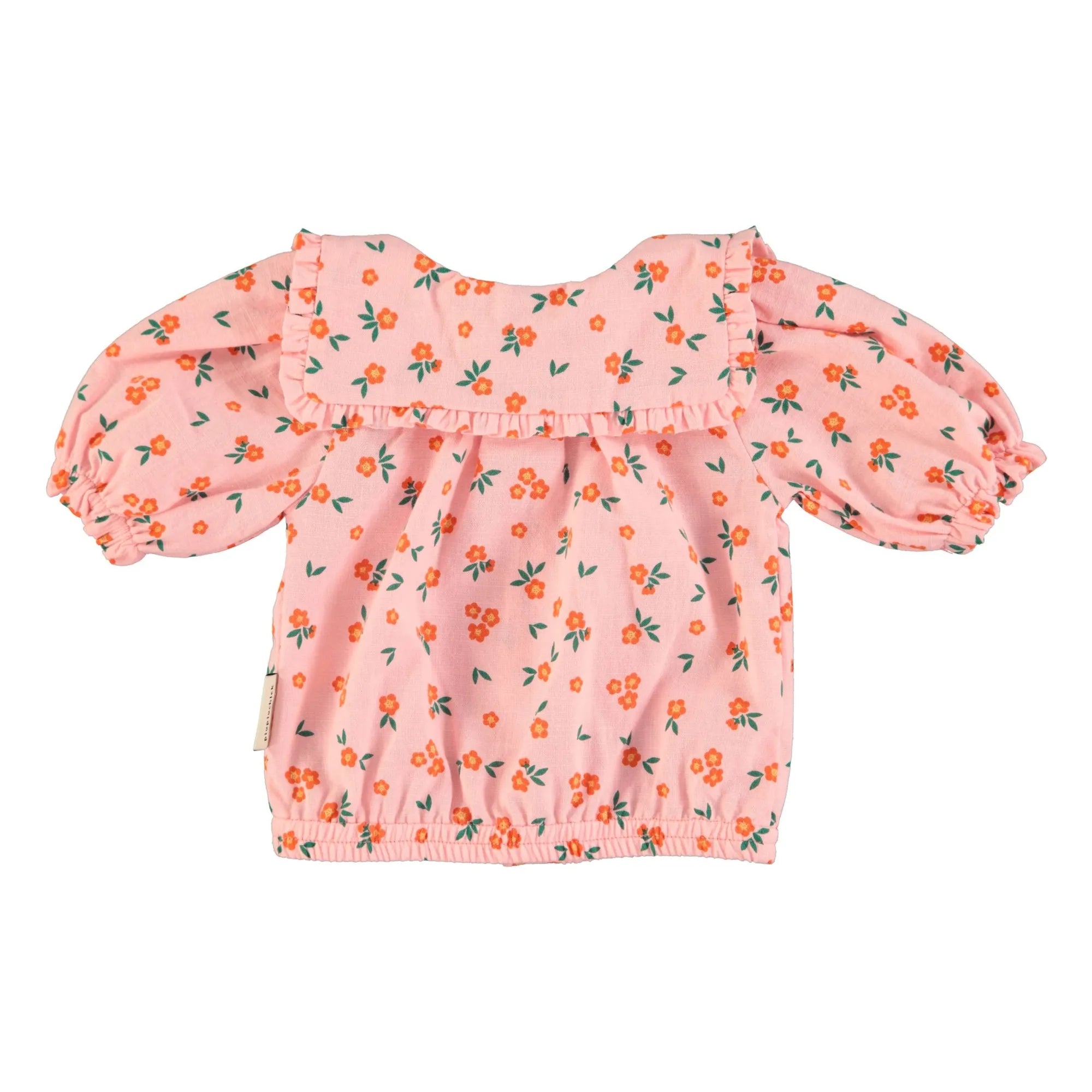Piupiuchick - Geblümte Bio-Baumwollbluse | Pfirsich