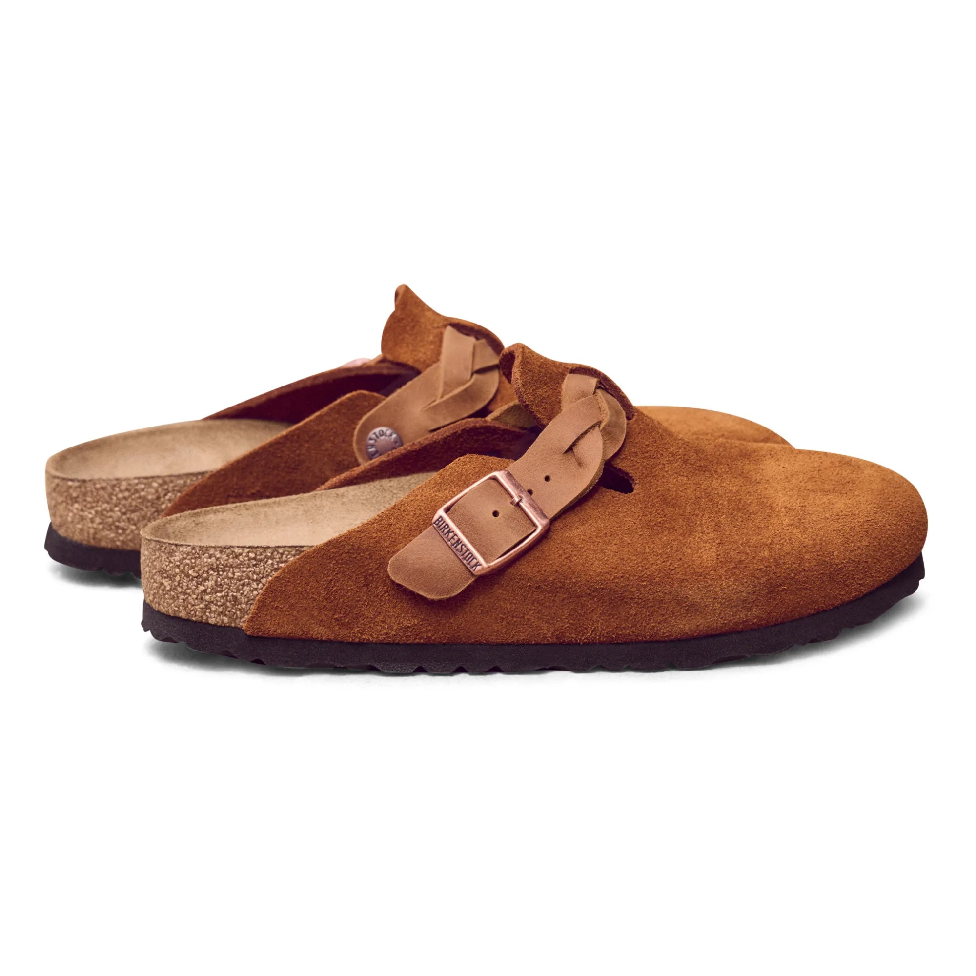 BIRKENSTOCK - Boston Geflochtene Hausschuhe Schmal | Nerz