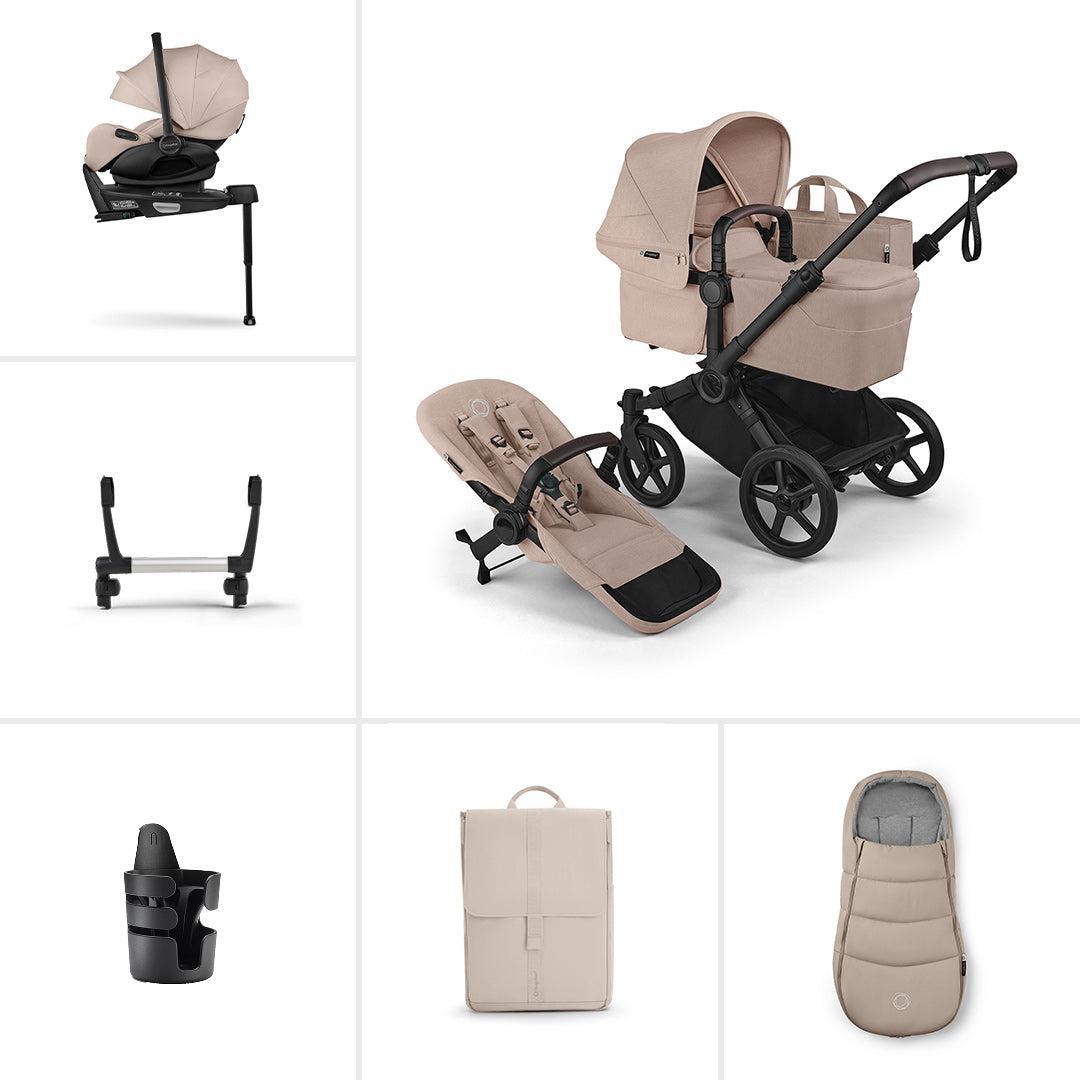 Bugaboo Donkey 6 Single Ultimate Newborn Bundle-Travel Systems-Desert Taupe- | Natural Baby Shower
