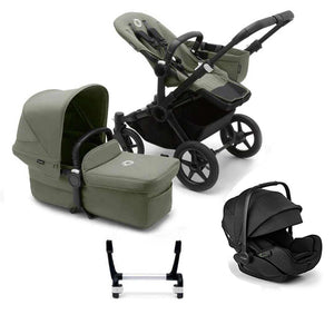 Bugaboo Donkey 5 Mono Complete + Otter Travel System-Travel Systems-Forest Green-No Base | Natural Baby Shower