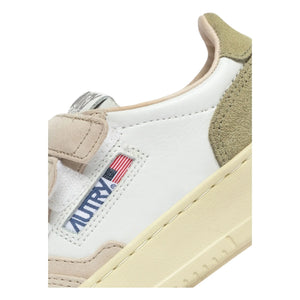 Autry - Kids Kidstripes Low Tricolor Wildleder-Sneaker | Hellkhaki