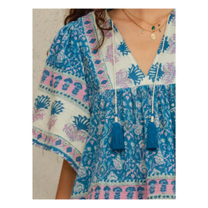 M.A.B.E. - Myla Baumwollbluse | Blau